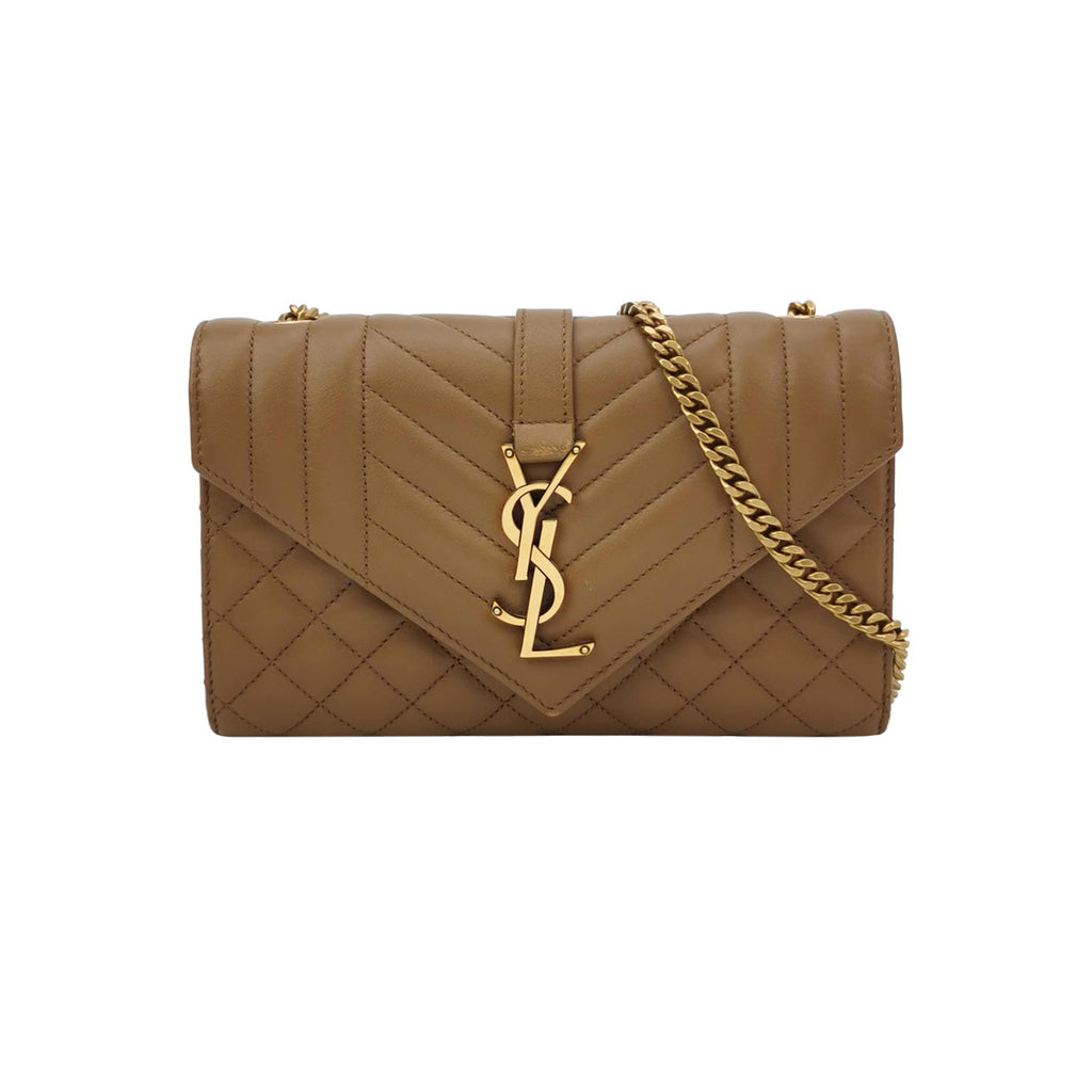 Saint Laurent Triquilt Envelope Wallet on Chain