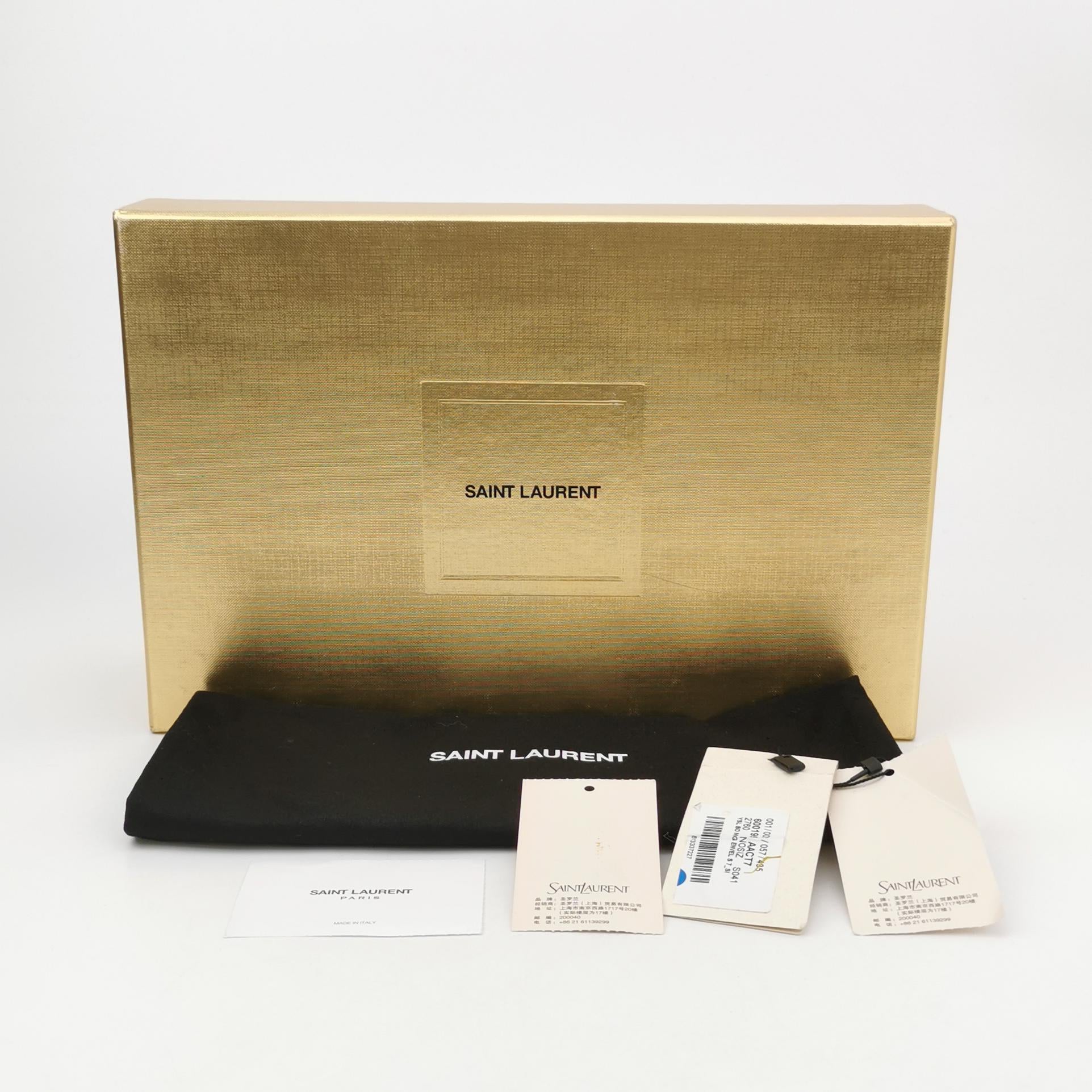 Saint Laurent Triquilt Envelope Wallet on Chain