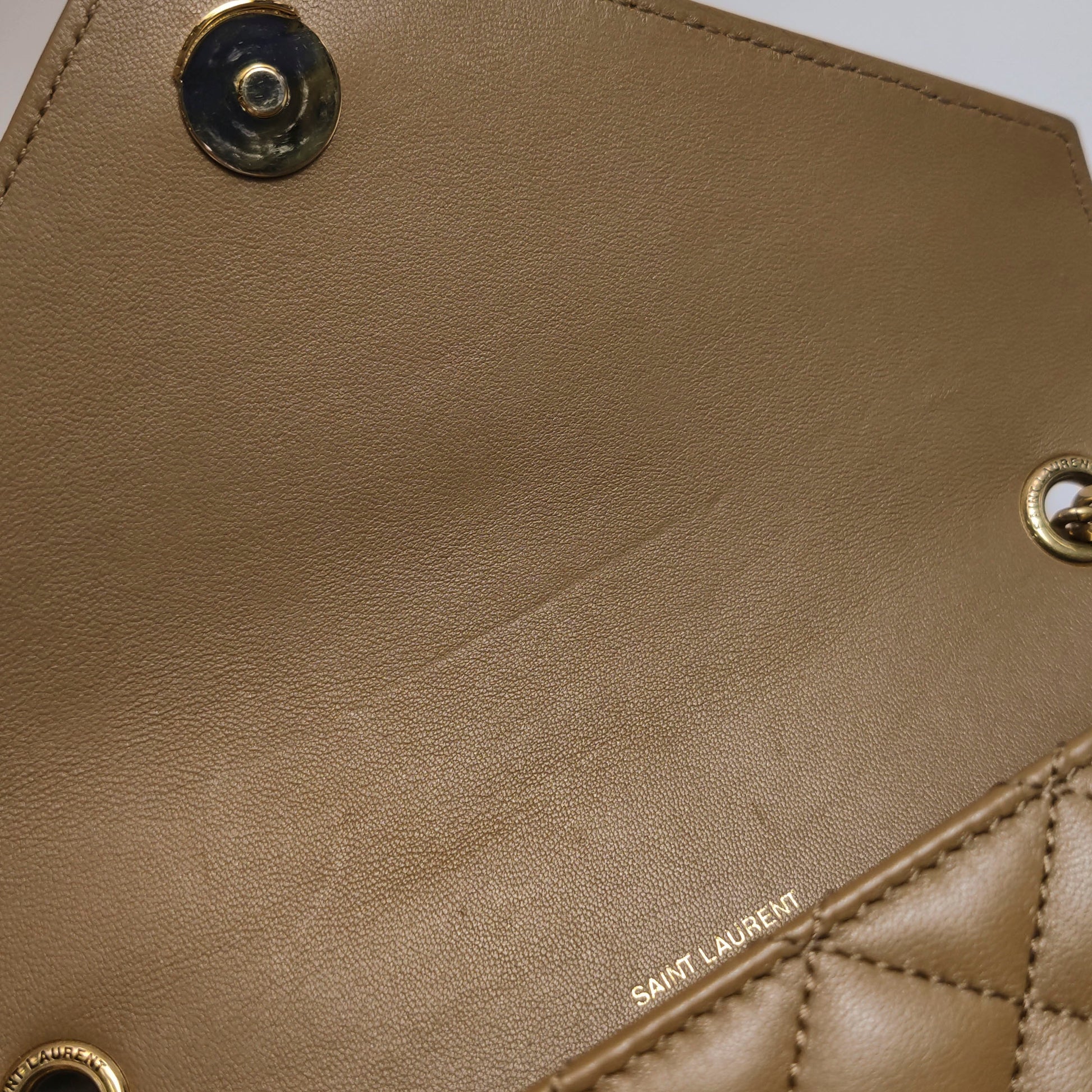 Saint Laurent Triquilt Envelope Wallet on Chain