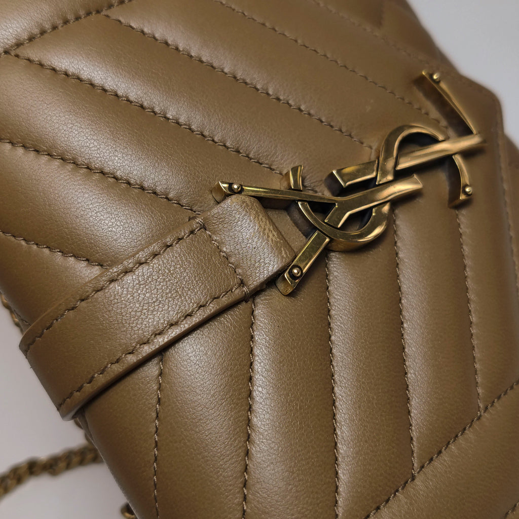 Saint Laurent Triquilt Envelope Wallet on Chain
