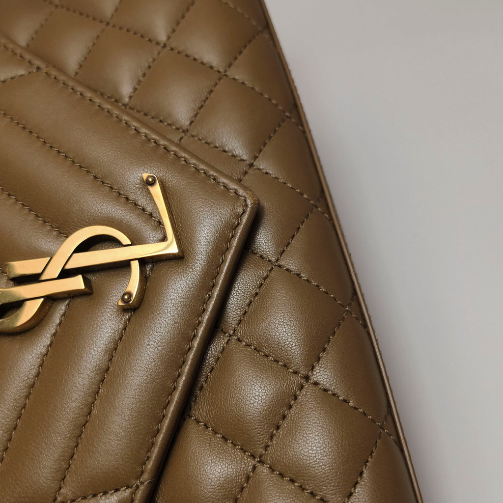Saint Laurent Triquilt Envelope Wallet on Chain