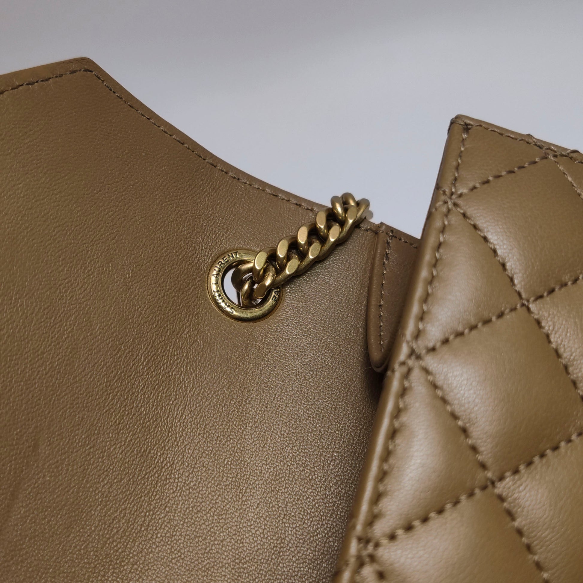 Saint Laurent Triquilt Envelope Wallet on Chain