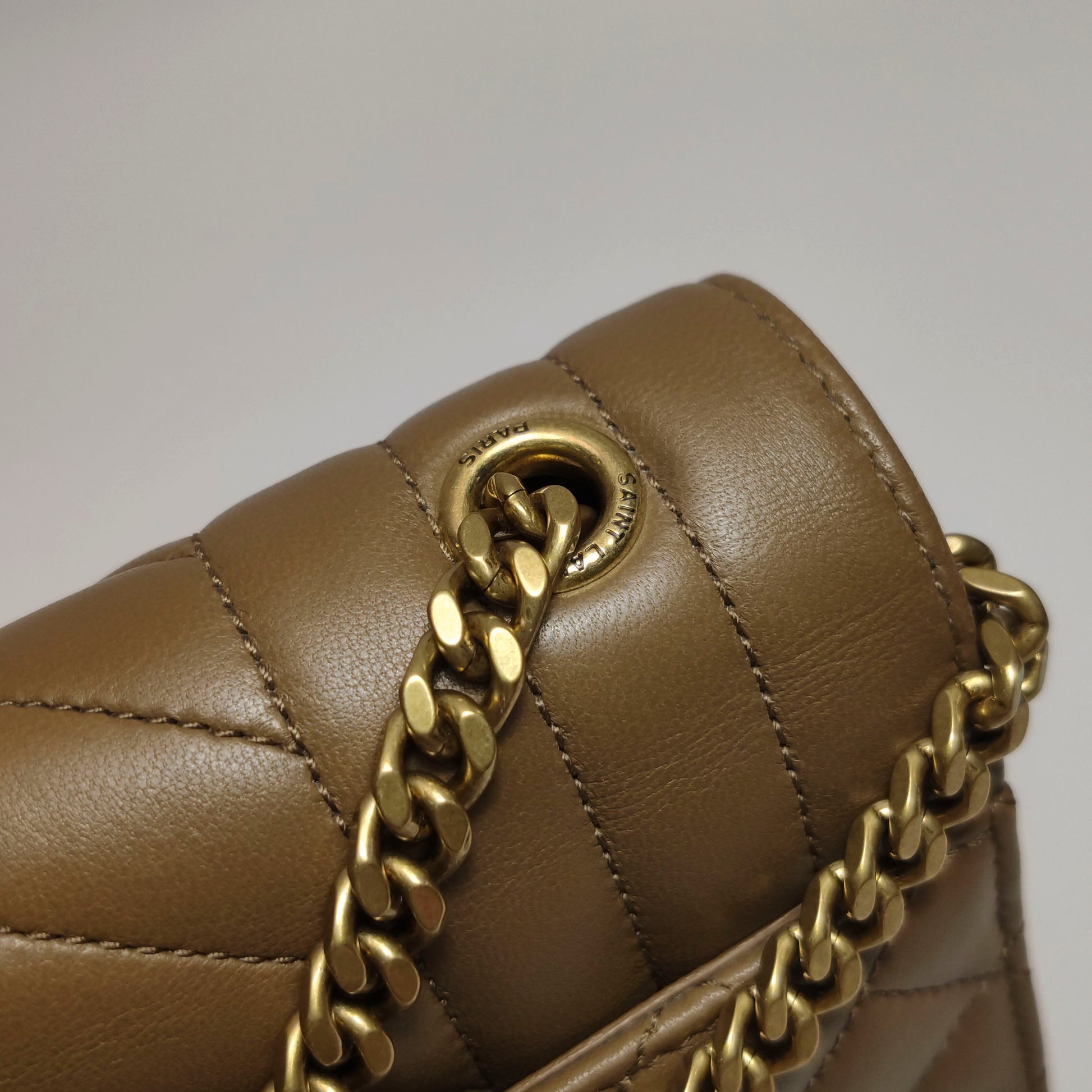 Saint Laurent Triquilt Envelope Wallet on Chain
