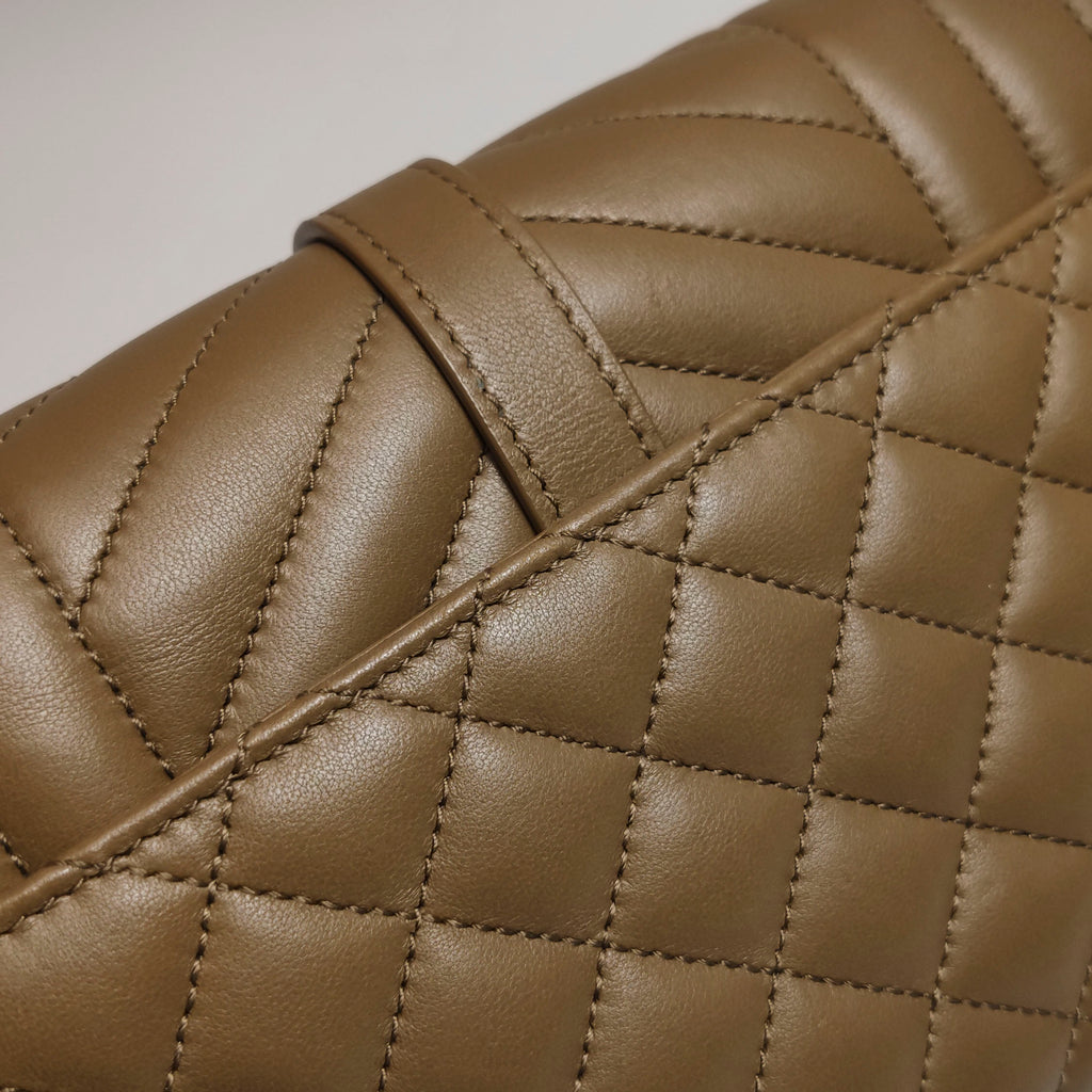 Saint Laurent Triquilt Envelope Wallet on Chain
