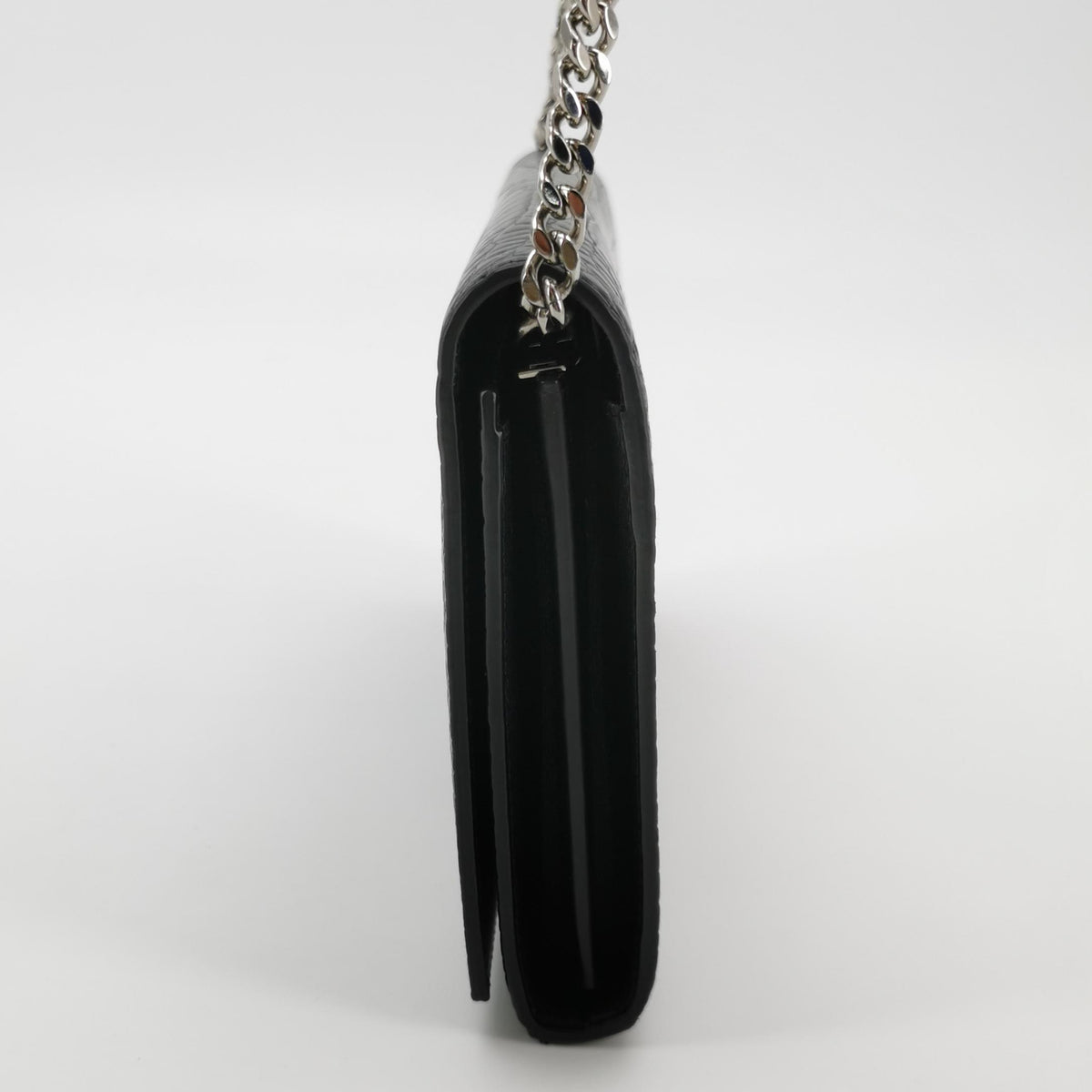 Saint Laurent Wallet on Chain Croc Black