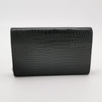 Saint Laurent Wallet on Chain Croc Black
