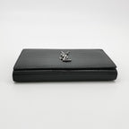 Saint Laurent Wallet on Chain Croc Black