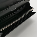Saint Laurent Wallet on Chain Croc Black