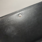 Saint Laurent Wallet on Chain Croc Black