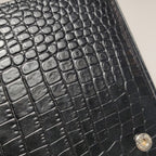 Saint Laurent Wallet on Chain Croc Black