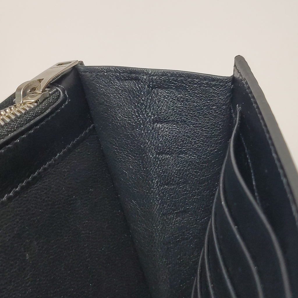 Saint Laurent Wallet on Chain Croc Black