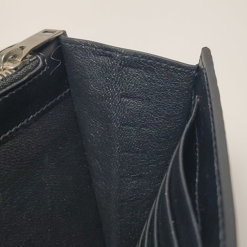 Saint Laurent Wallet on Chain Croc Black