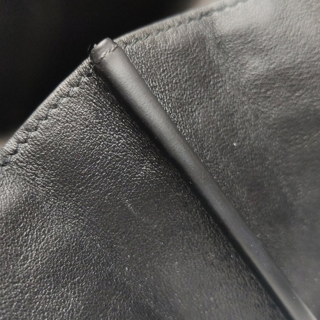 Saint Laurent Wallet on Chain Croc Black