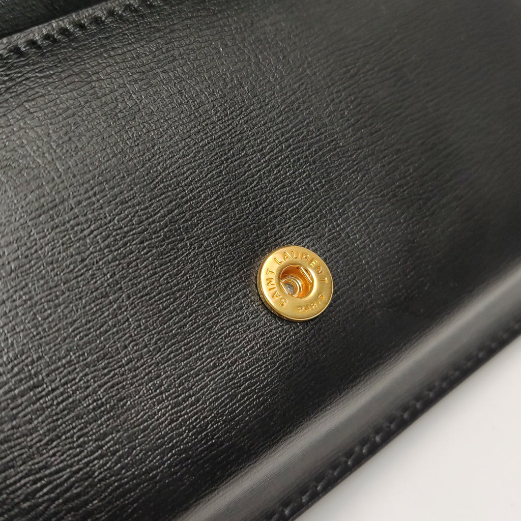 Saint Laurent Cassandre Phone Holder Black