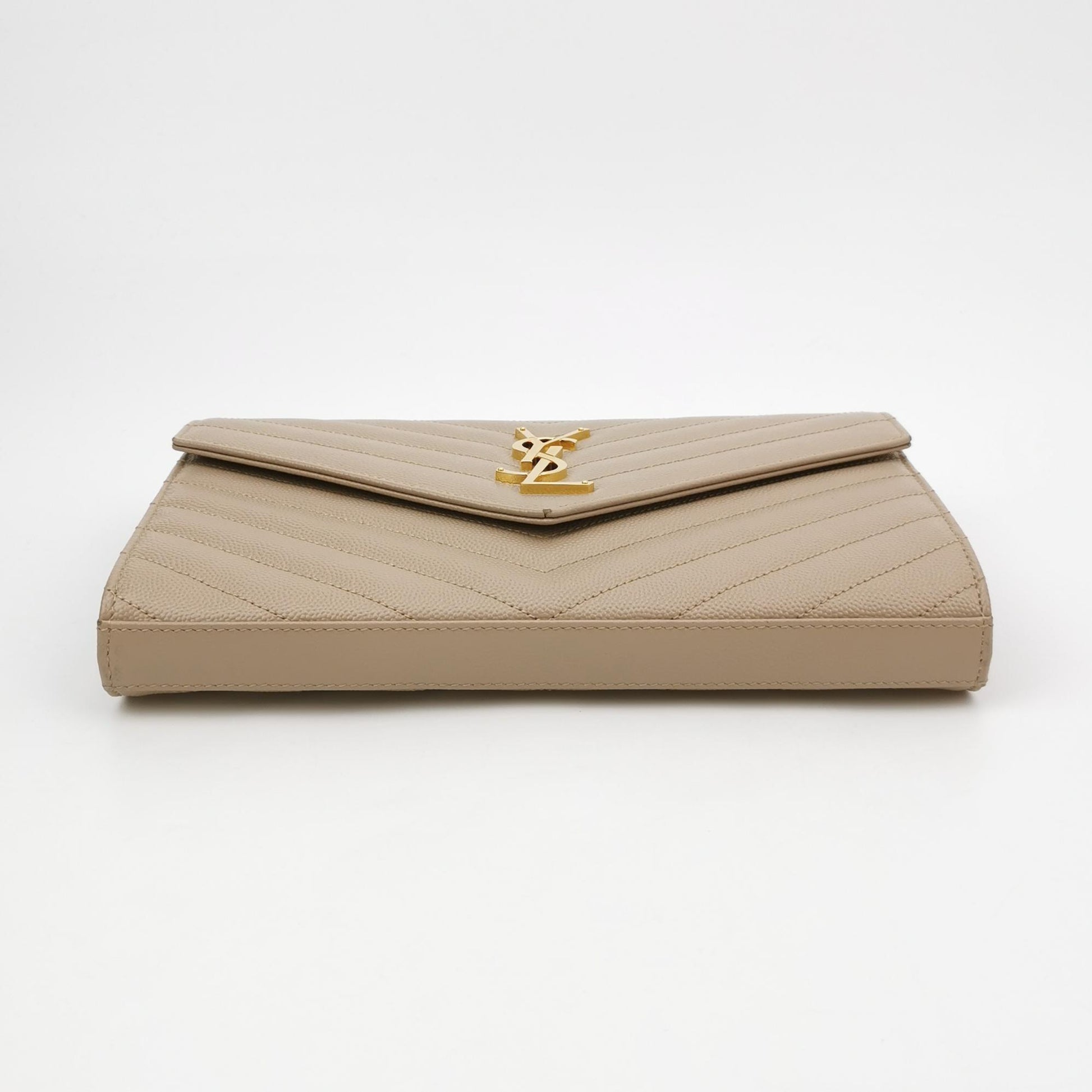 Saint Laurent Wallet on Chain Large Grain de Poudre