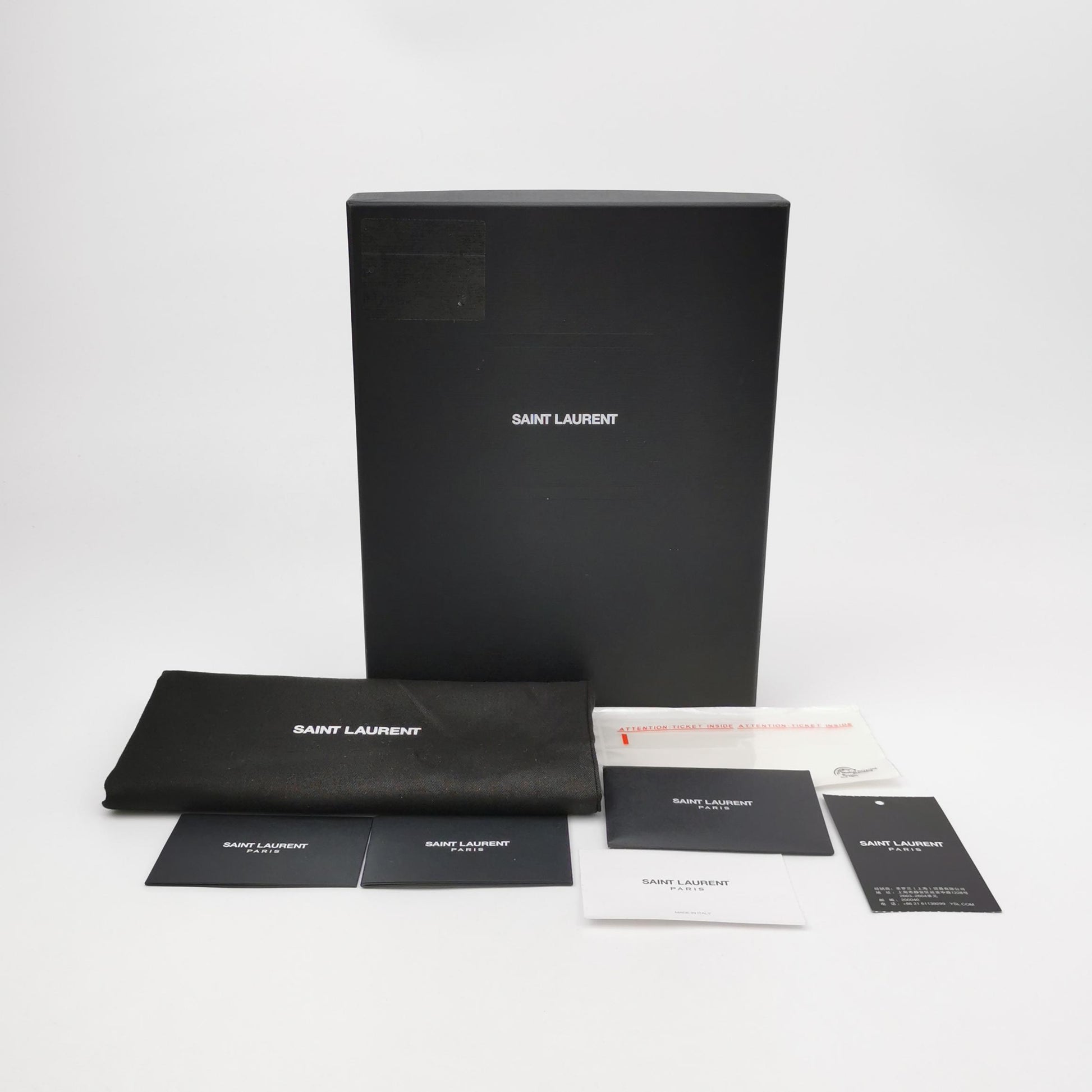 Saint Laurent Wallet on Chain Large Grain de Poudre