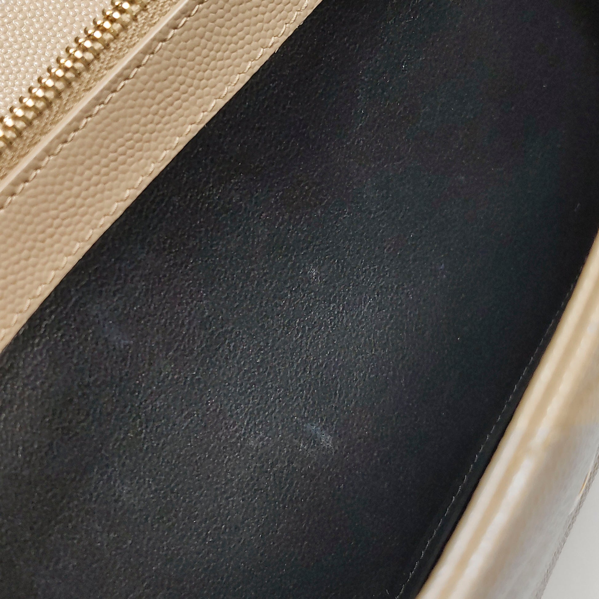 Saint Laurent Wallet on Chain Large Grain de Poudre