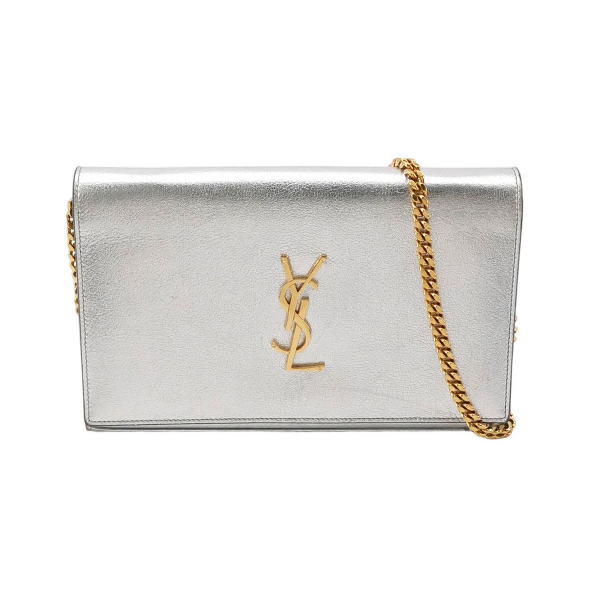 Saint Laurent Kate Wallet on Chain Silver