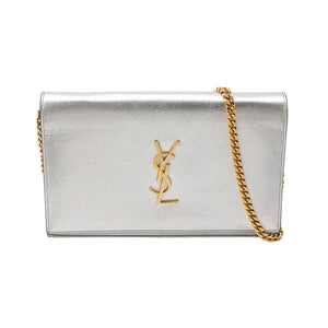 Saint Laurent Kate Wallet on Chain Silver