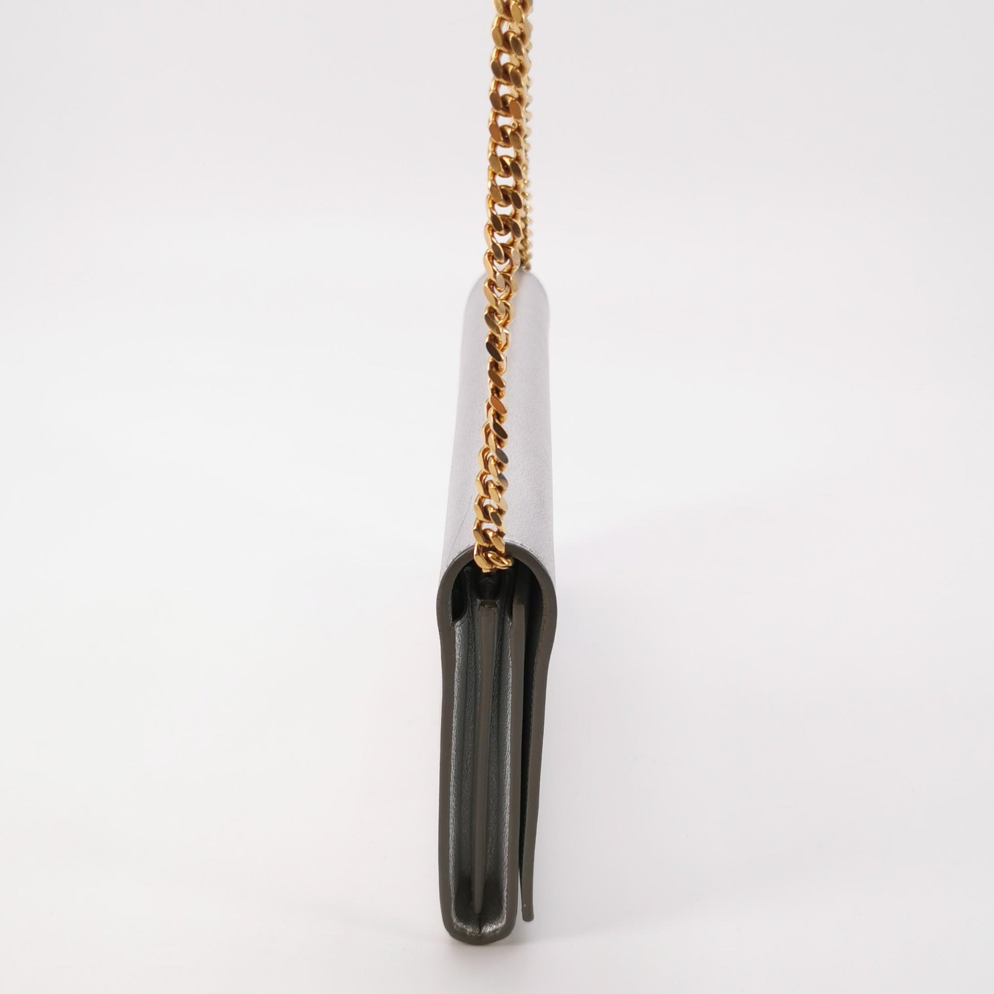 Saint Laurent Kate Wallet on Chain Silver