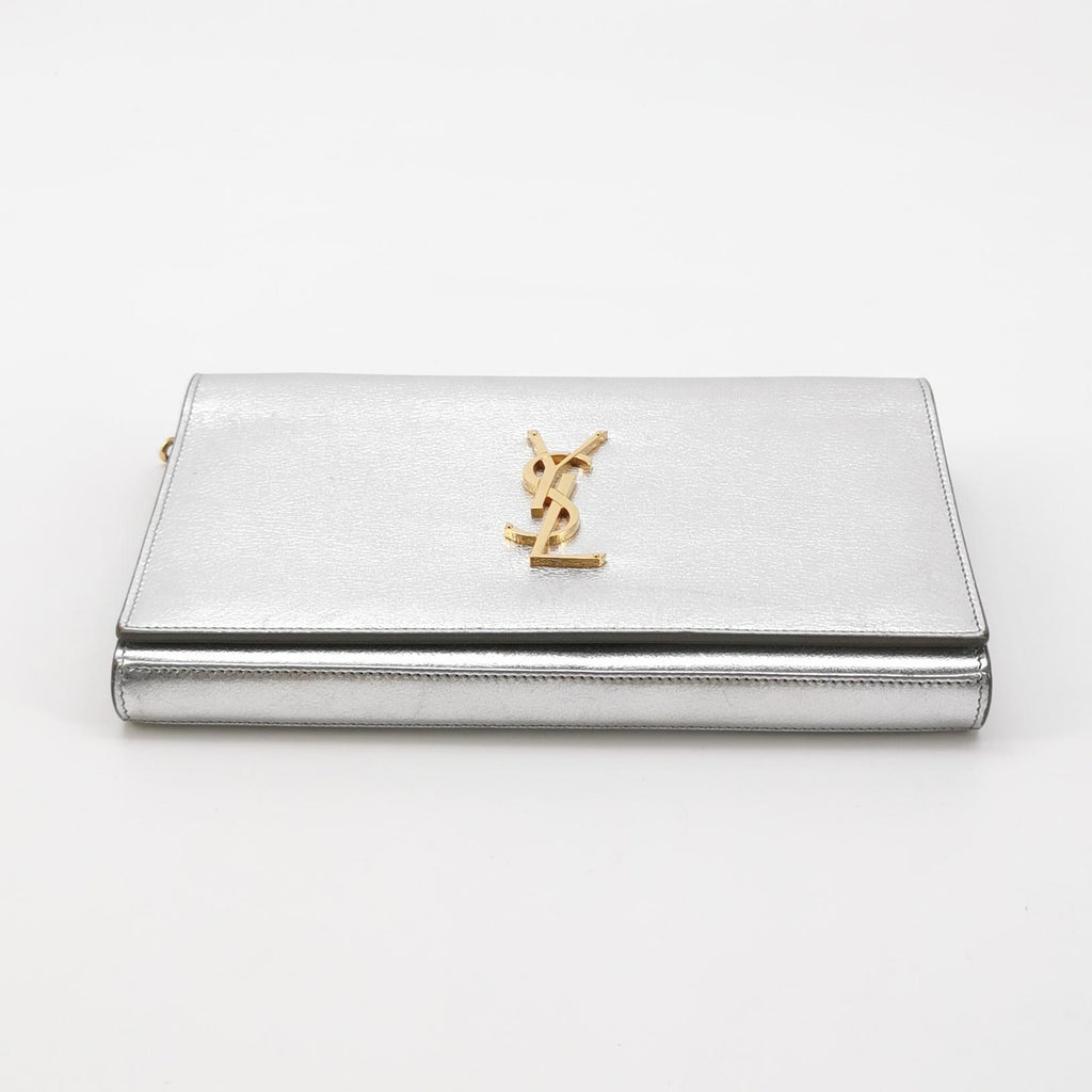 Saint Laurent Kate Wallet on Chain Silver
