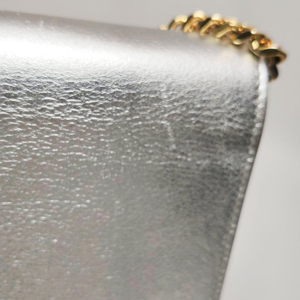 Saint Laurent Kate Wallet on Chain Silver