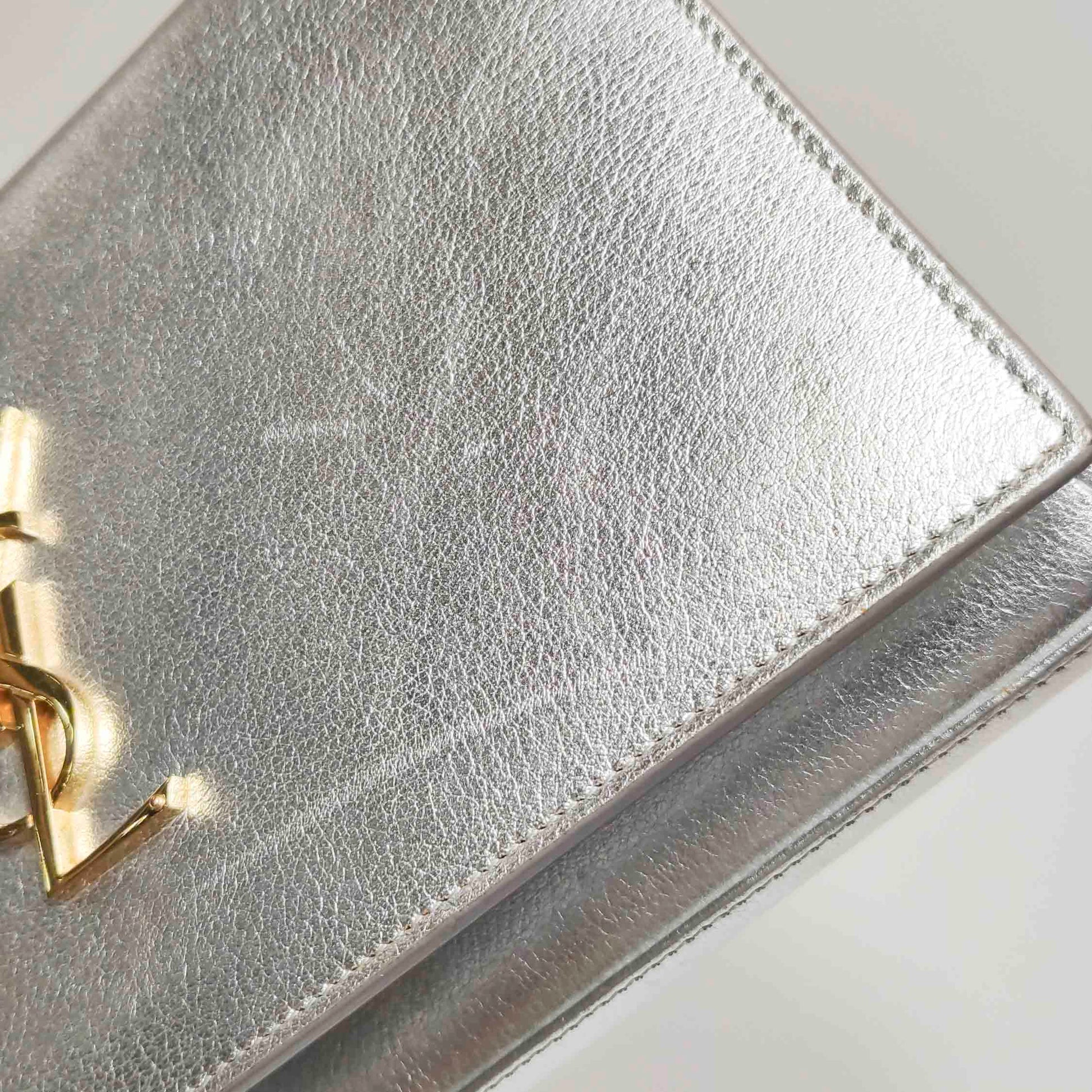 Saint Laurent Kate Wallet on Chain Silver