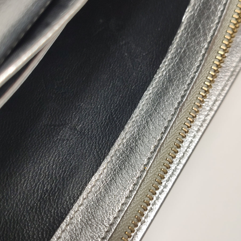 Saint Laurent Kate Wallet on Chain Silver