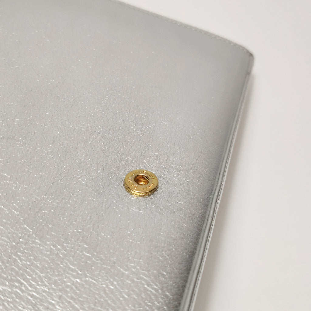 Saint Laurent Kate Wallet on Chain Silver