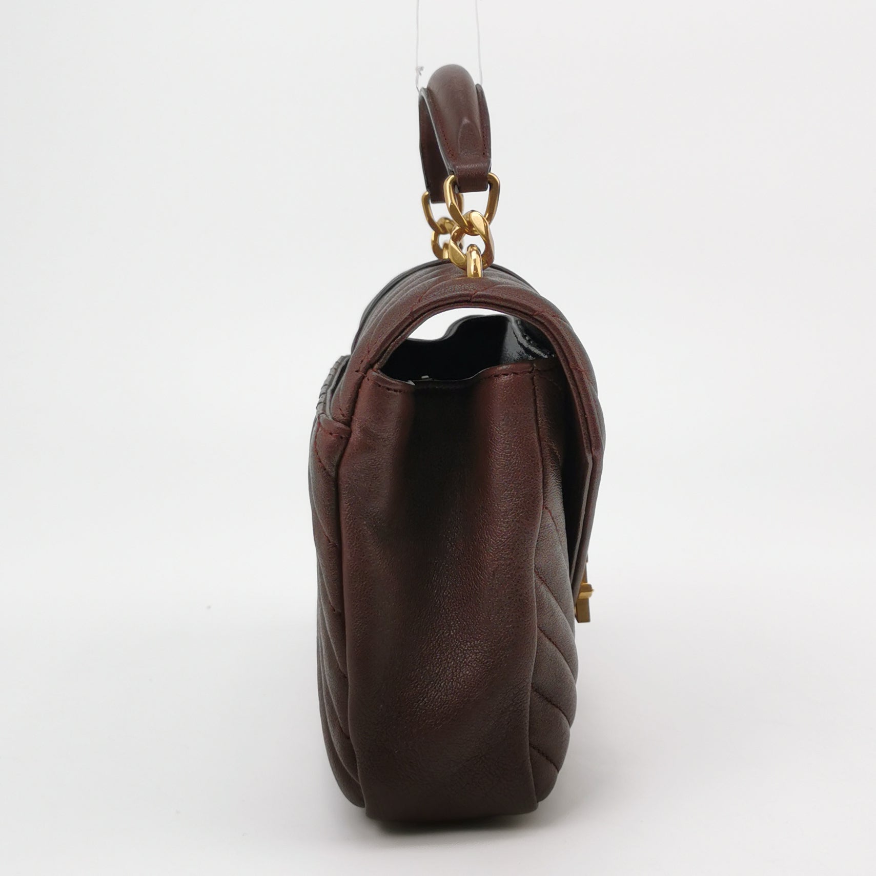 Saint Laurent College Medium Chevron Burgundy