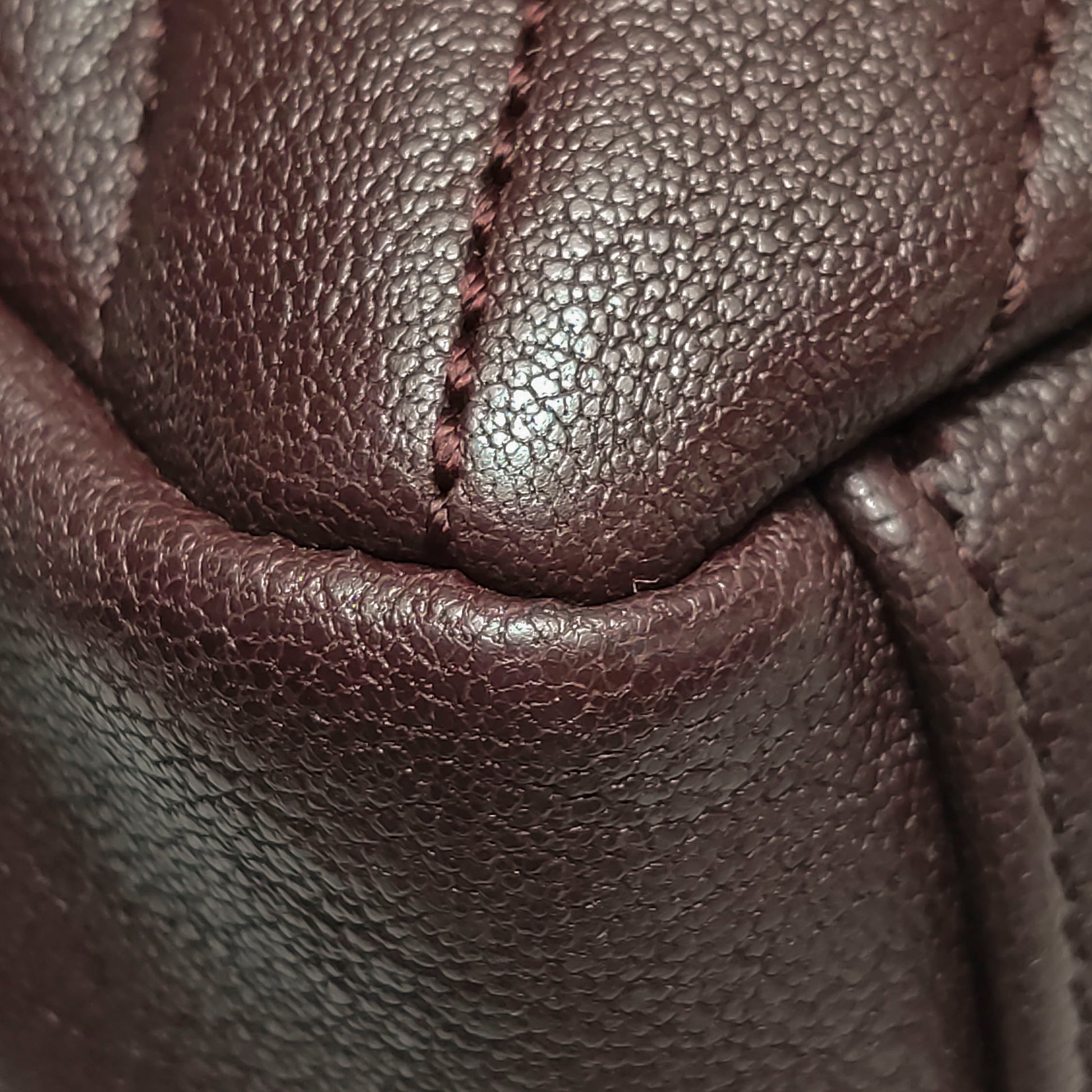 Saint Laurent College Medium Chevron Burgundy