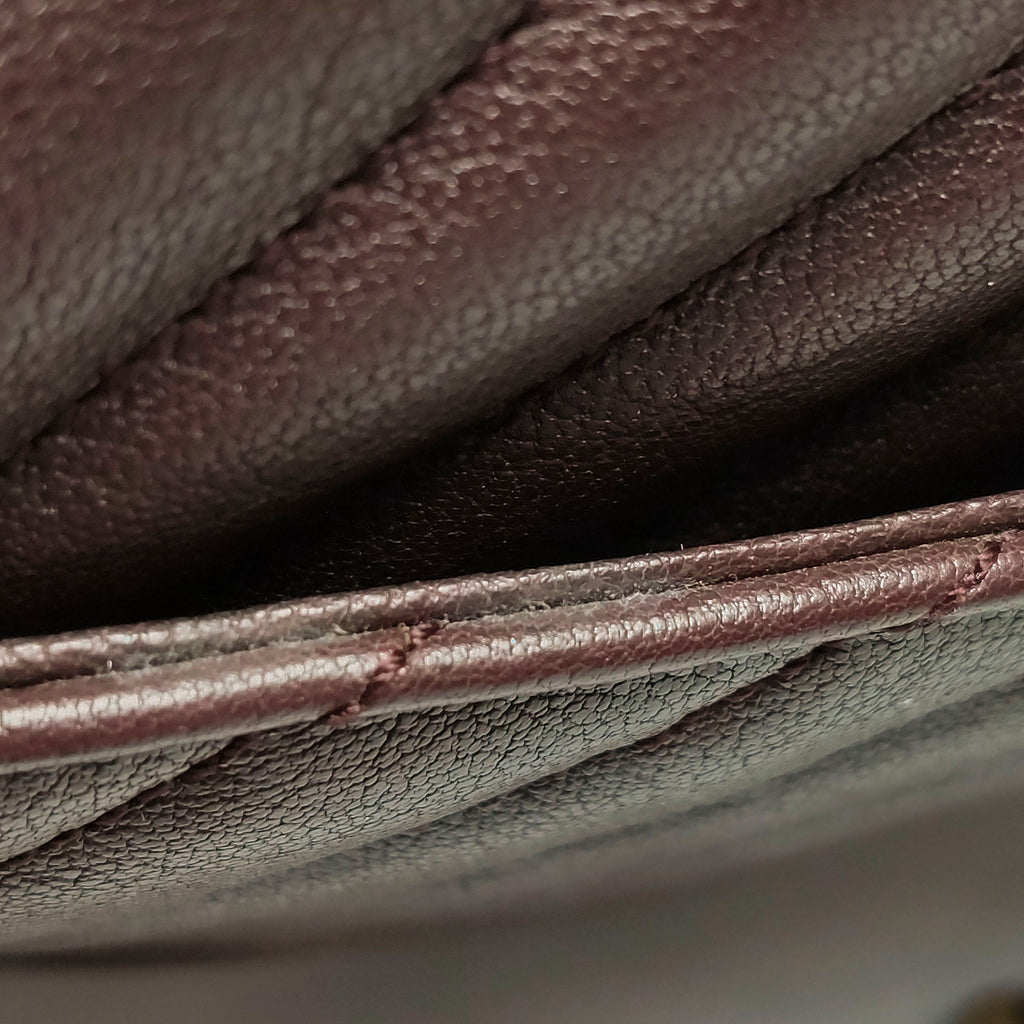 Saint Laurent College Medium Chevron Burgundy
