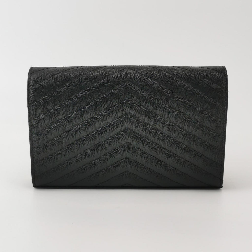 Saint Laurent Wallet on Chain Large Black GHW