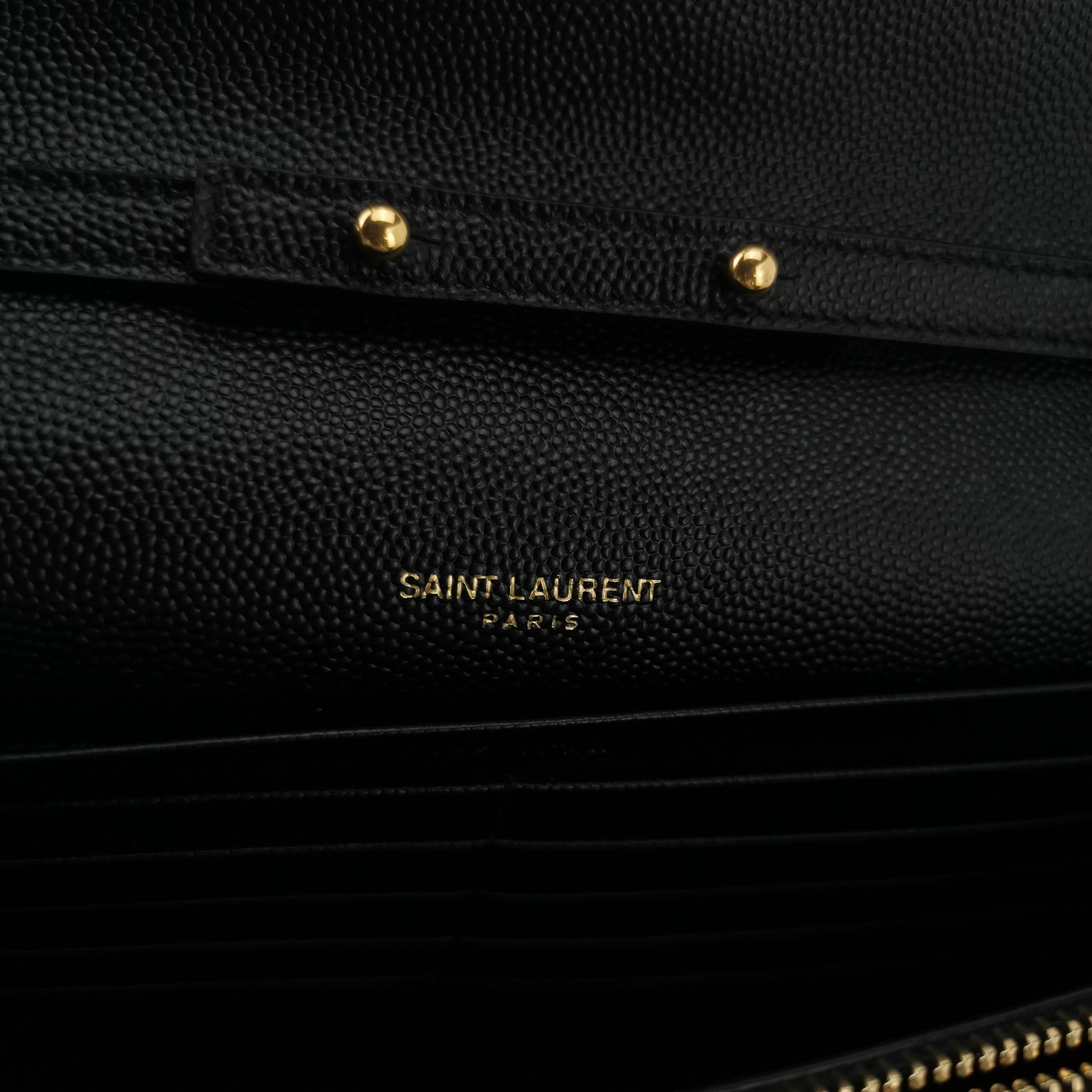 Saint Laurent Wallet on Chain Large Black GHW