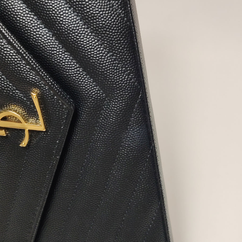 Saint Laurent Wallet on Chain Large Black GHW