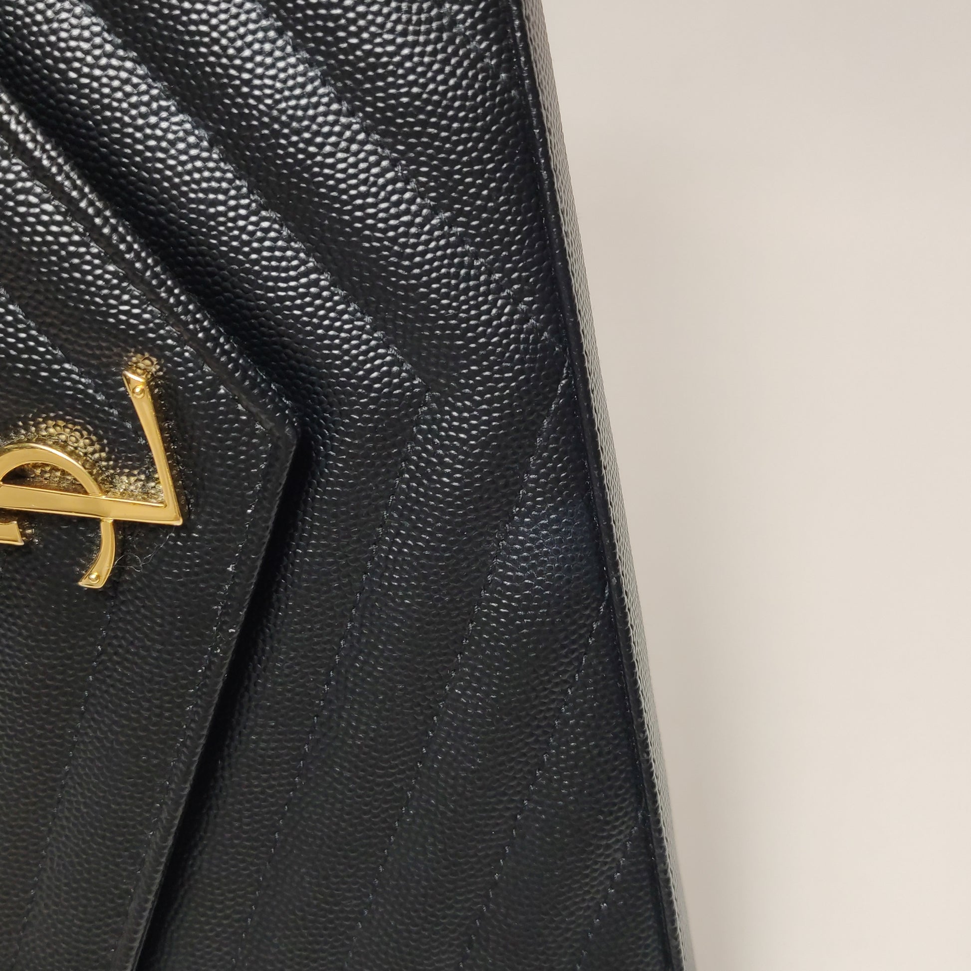 Saint Laurent Wallet on Chain Large Black GHW