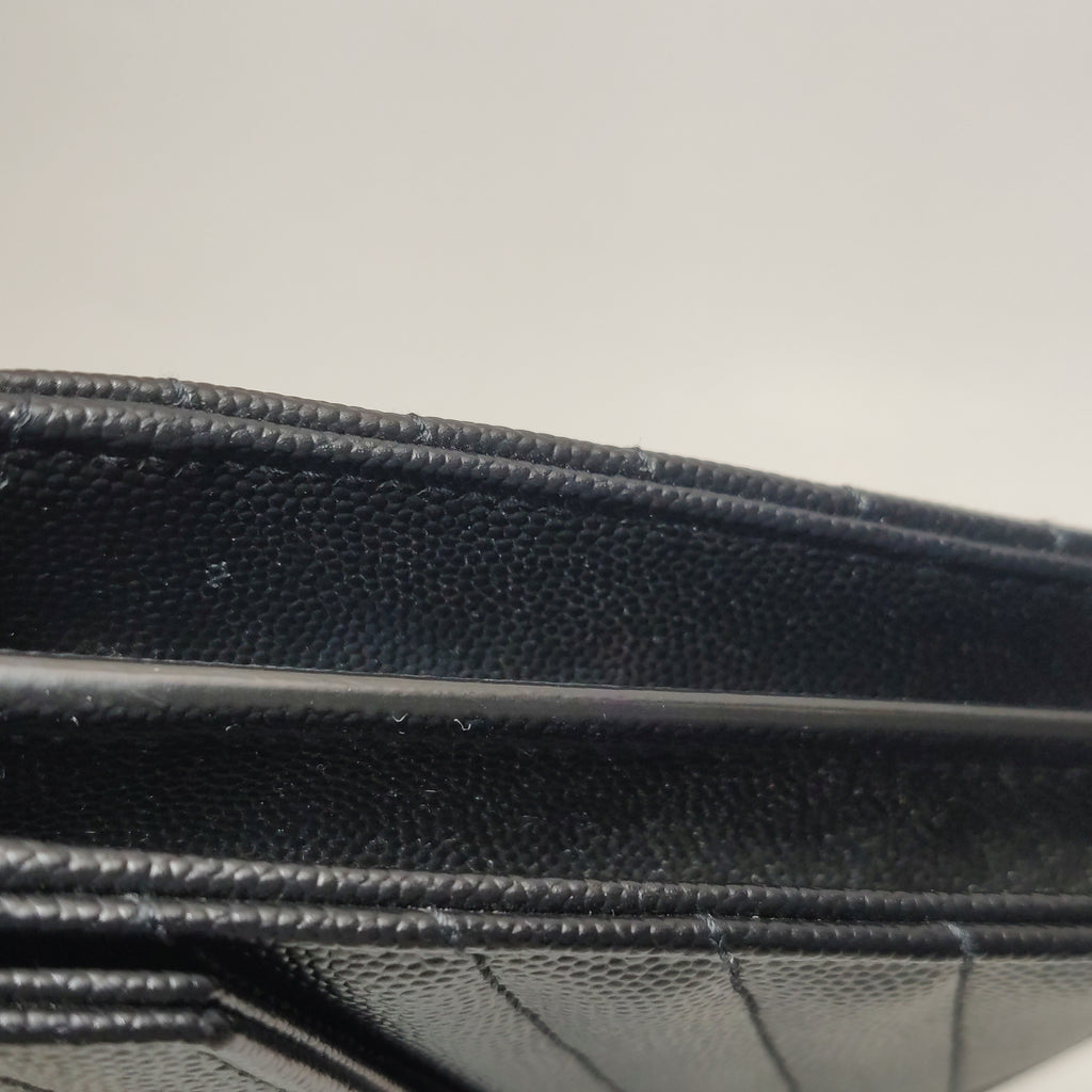 Saint Laurent Wallet on Chain Large Black GHW