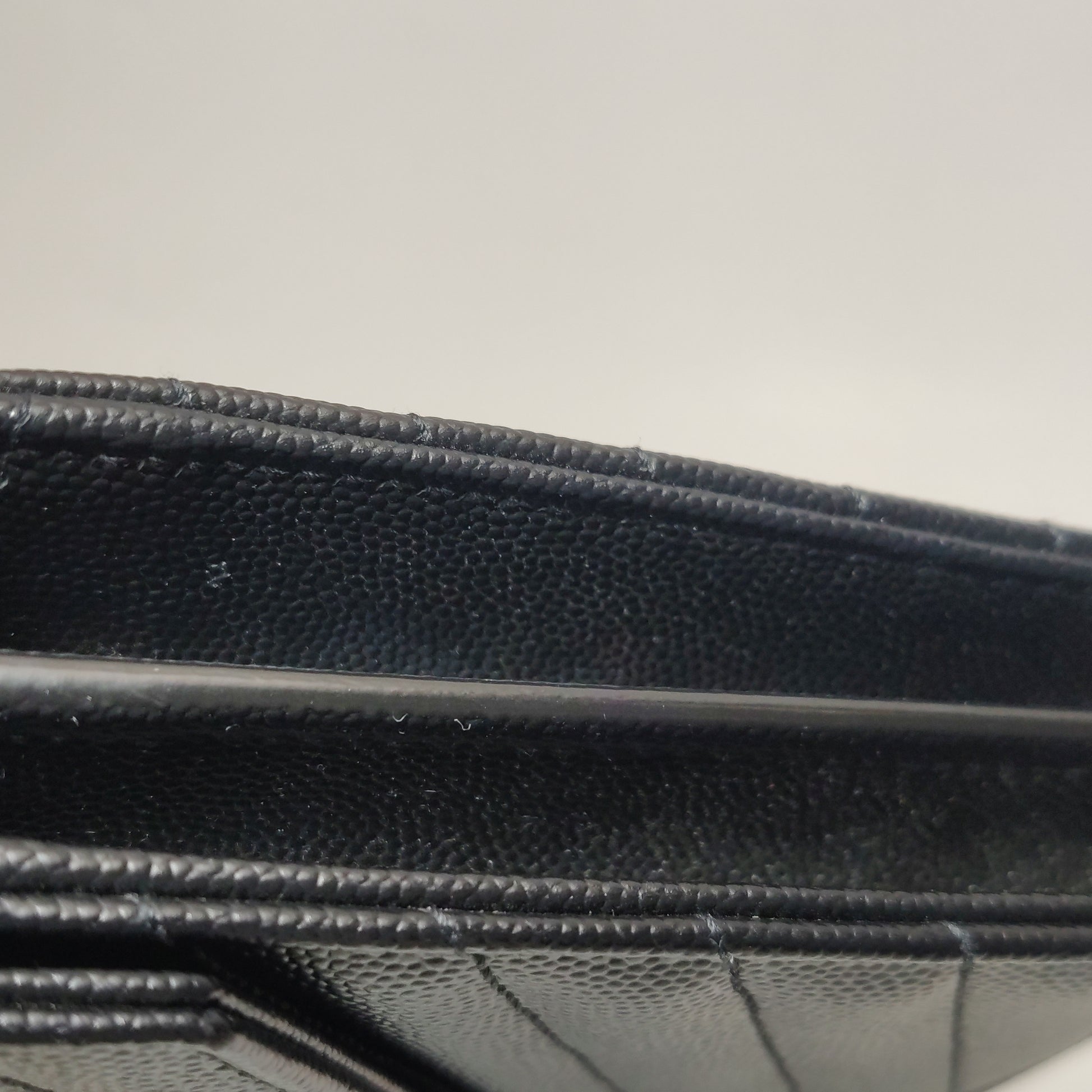 Saint Laurent Wallet on Chain Large Black GHW