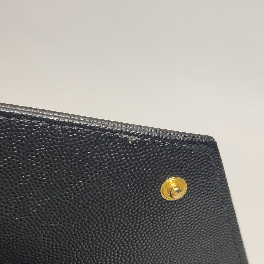 Saint Laurent Wallet on Chain Large Black GHW