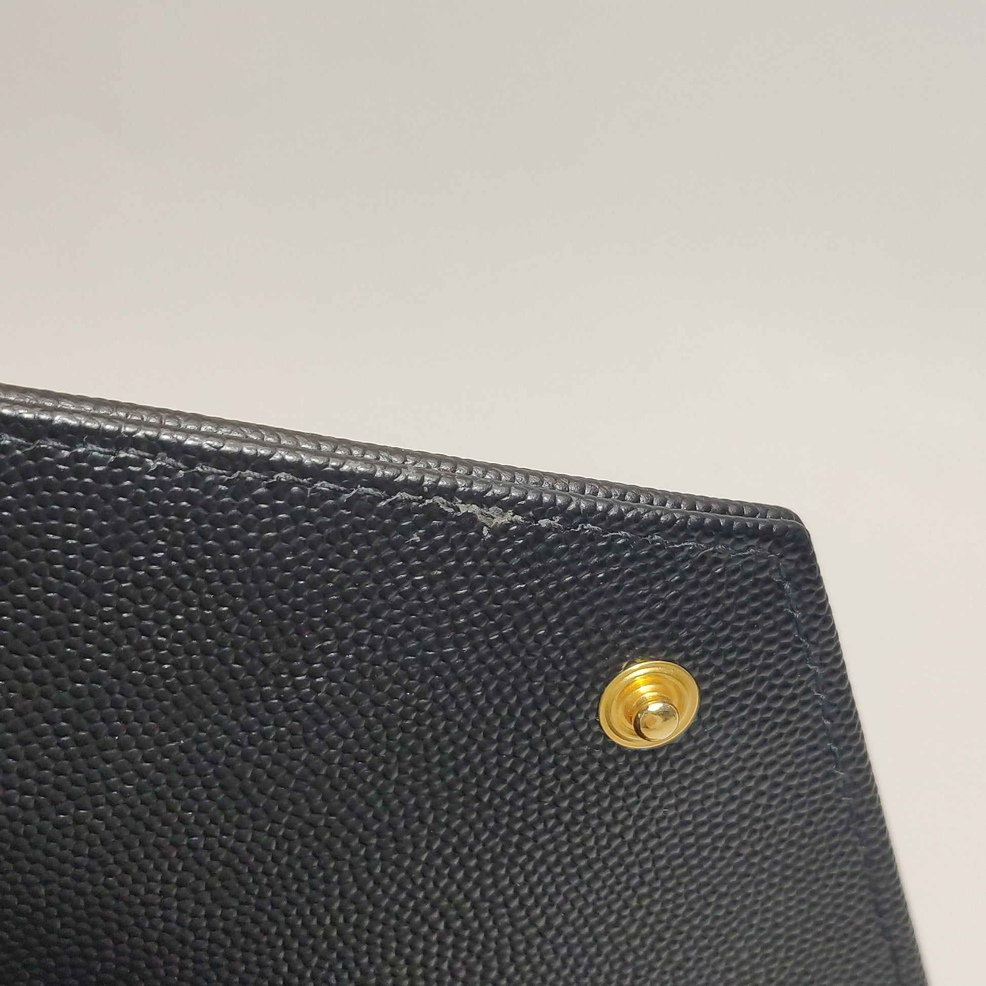 Saint Laurent Wallet on Chain Large Black GHW