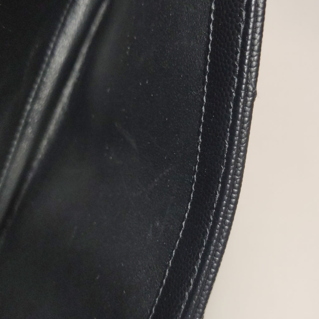 Saint Laurent Wallet on Chain Large Black GHW