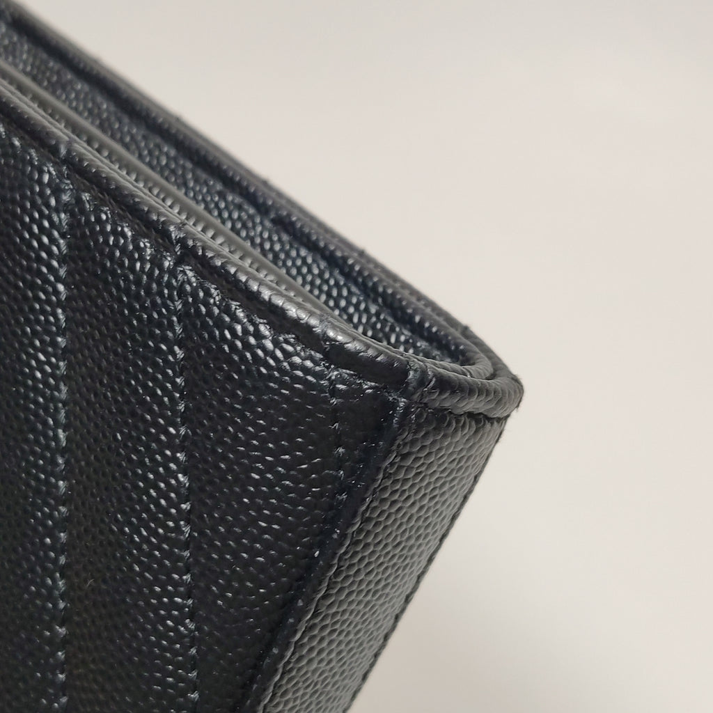 Saint Laurent Wallet on Chain Large Black GHW
