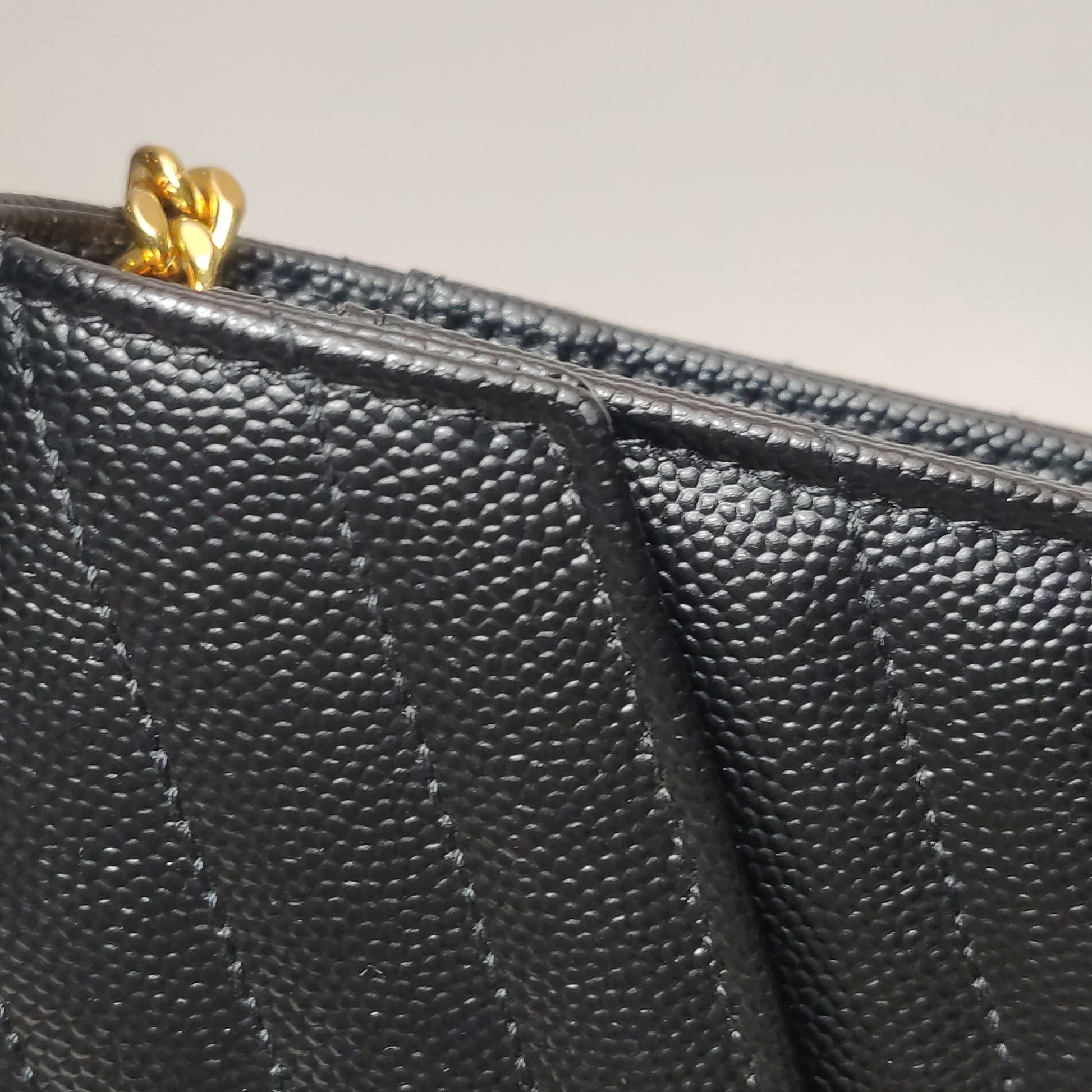 Saint Laurent Wallet on Chain Large Black GHW