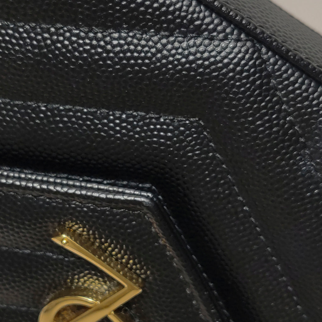Saint Laurent Wallet on Chain Large Black GHW
