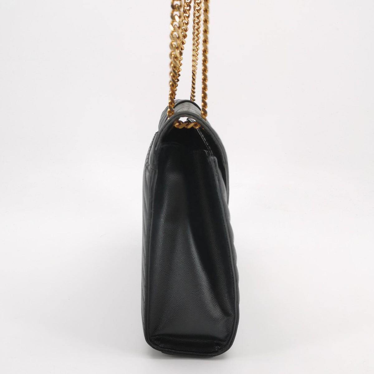 Saint Laurent Chevron Grain de Poudre Envelope Satchel