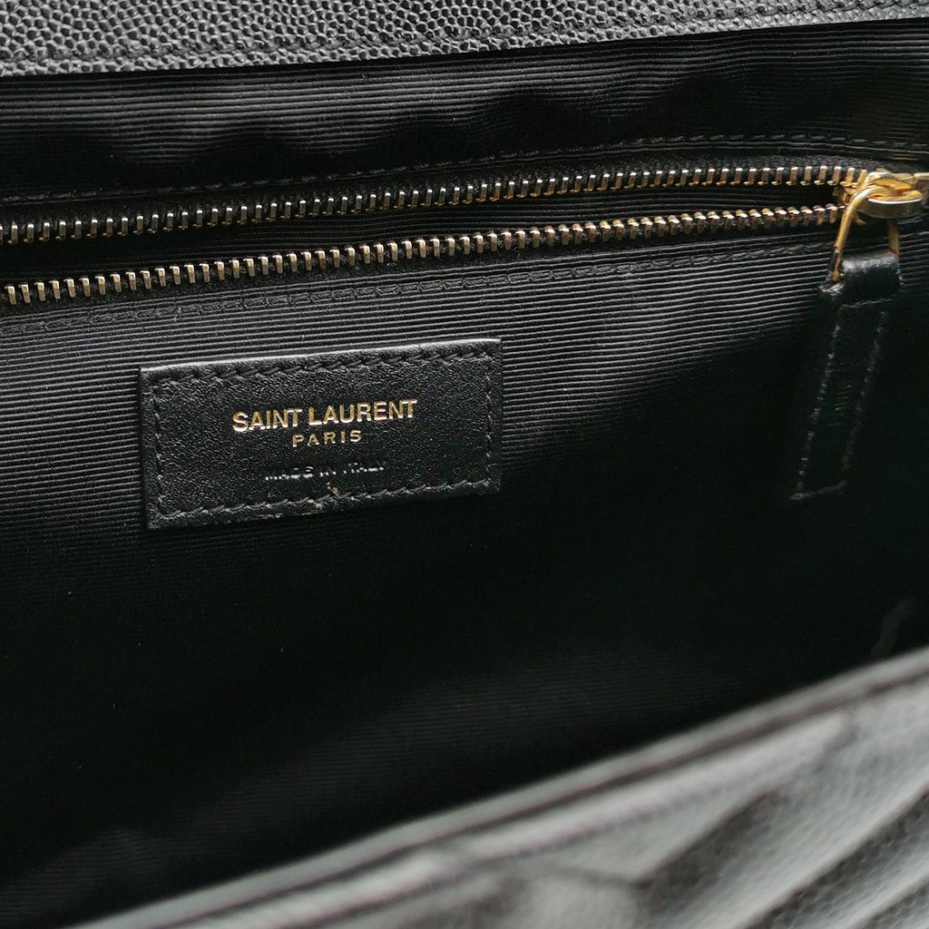 Saint Laurent Chevron Grain de Poudre Envelope Satchel
