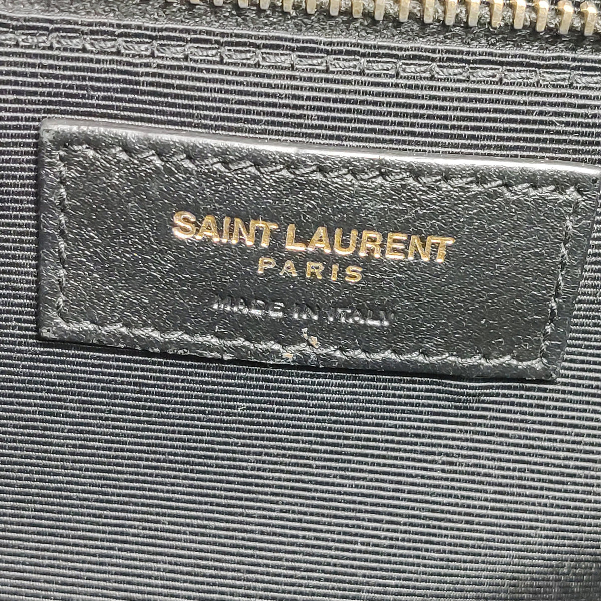 Saint Laurent Chevron Grain de Poudre Envelope Satchel