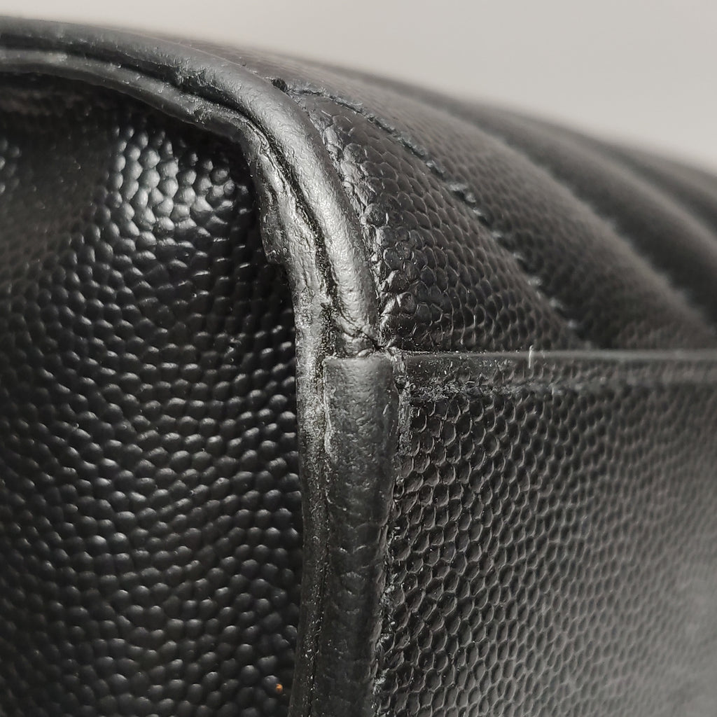 Saint Laurent Chevron Grain de Poudre Envelope Satchel