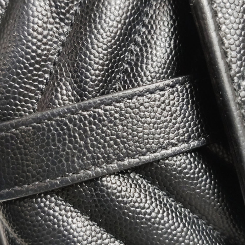 Saint Laurent Chevron Grain de Poudre Envelope Satchel