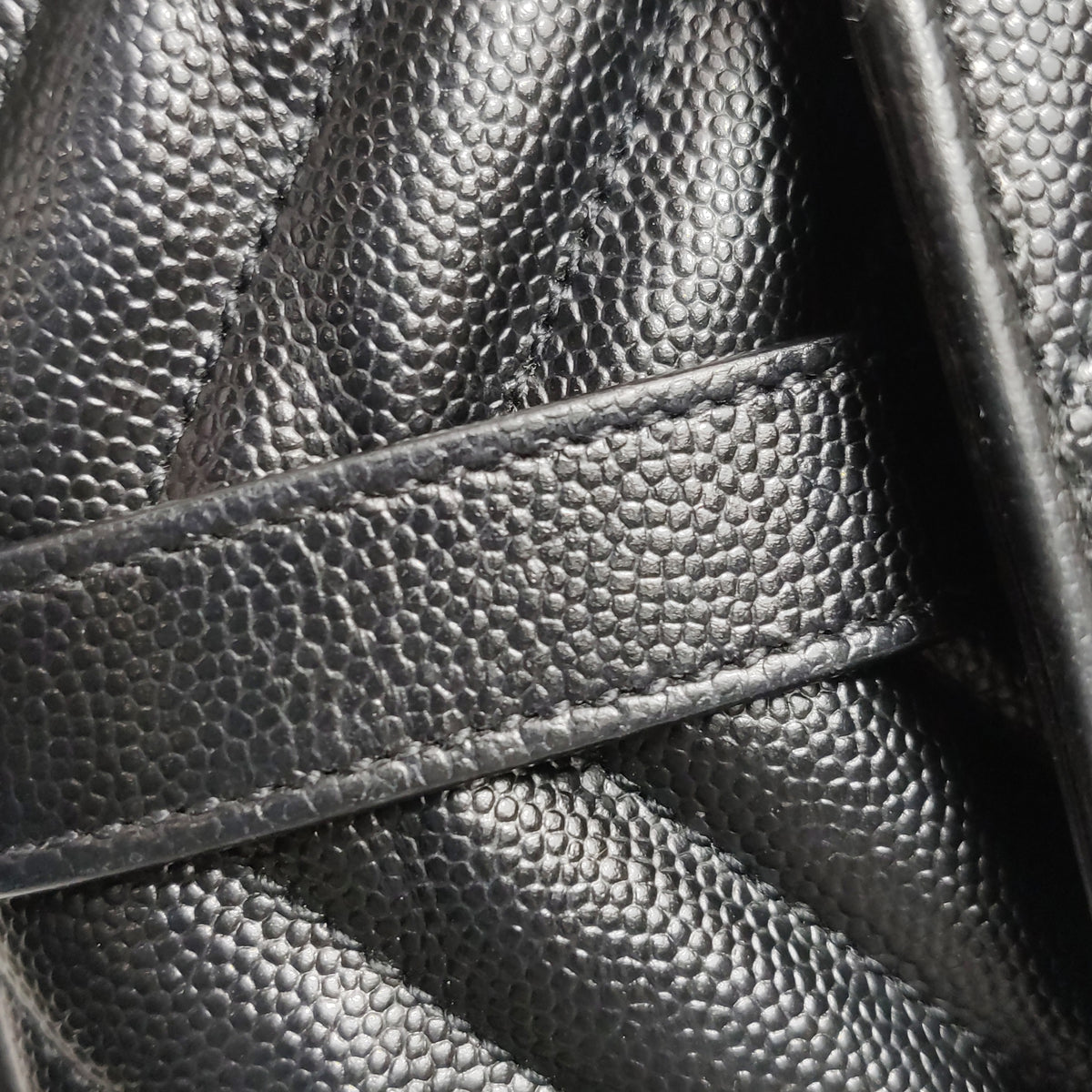Saint Laurent Chevron Grain de Poudre Envelope Satchel